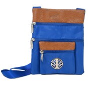 Wholesale - BLUE 3-POCKET CROSSBODY BAG C/P 100